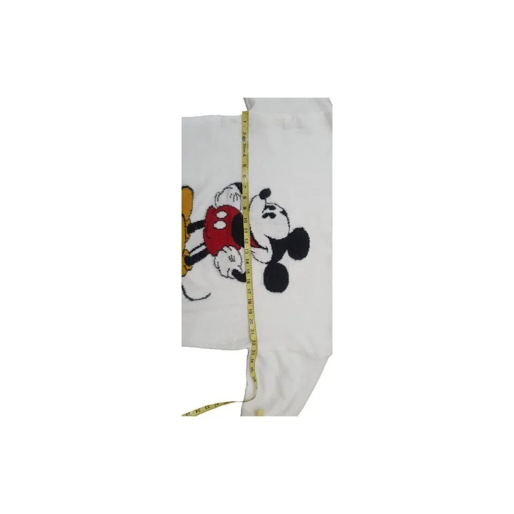 Disney Mickey Mouse Acrylic Sweater Women's Size L White long sleeves - Picture 7 of 8